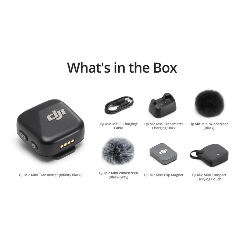 DJI Transmisor de Clip Mic Mini con Micrófono Incorporado