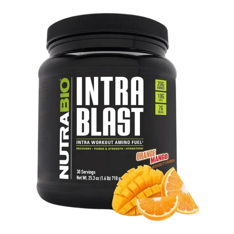 NutraBio Suplemento Deportivo Intra Blast AMINO+EAA+BCAA, 30 Porciones