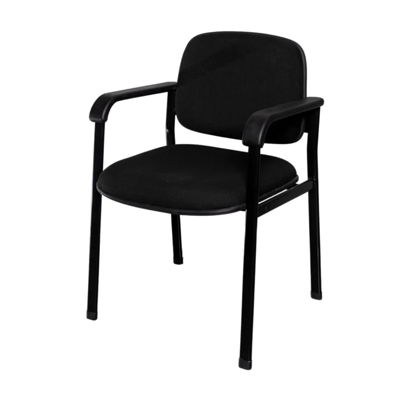 Ofigen Silla de Espera para Oficina con Reposabrazos Forro Damasco, MS004