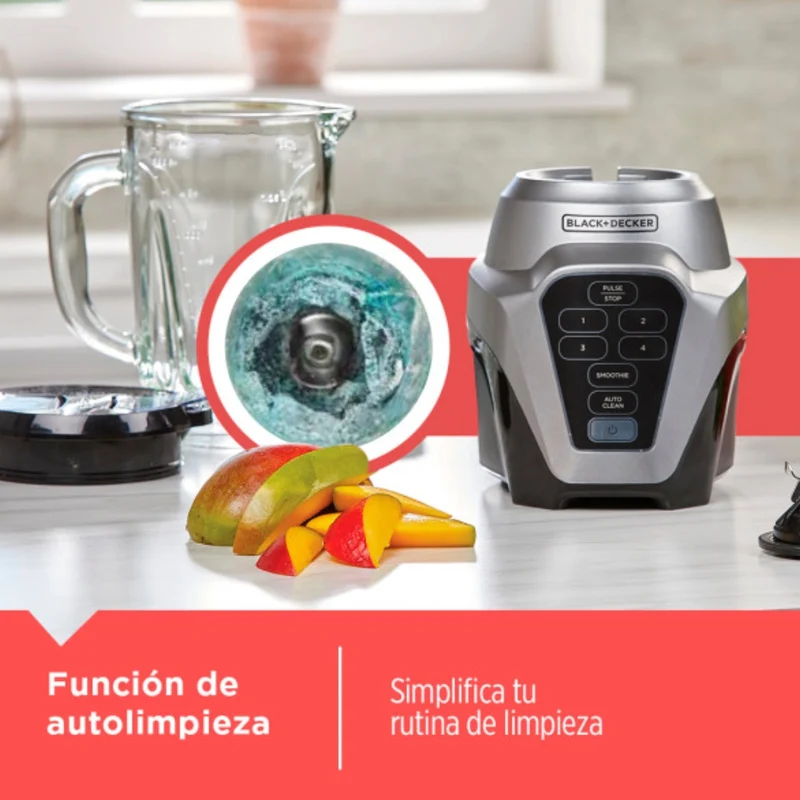 Black & Decker Licuadora Digital Frasco de Vidrio 700W BL0976-1MDLA, Caja Abierta
