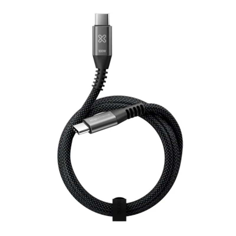 Klip Xtreme Cable USB 2.0 Tipo C a Tipo C 100 W 1.8 Metros, KAC-550-6FT