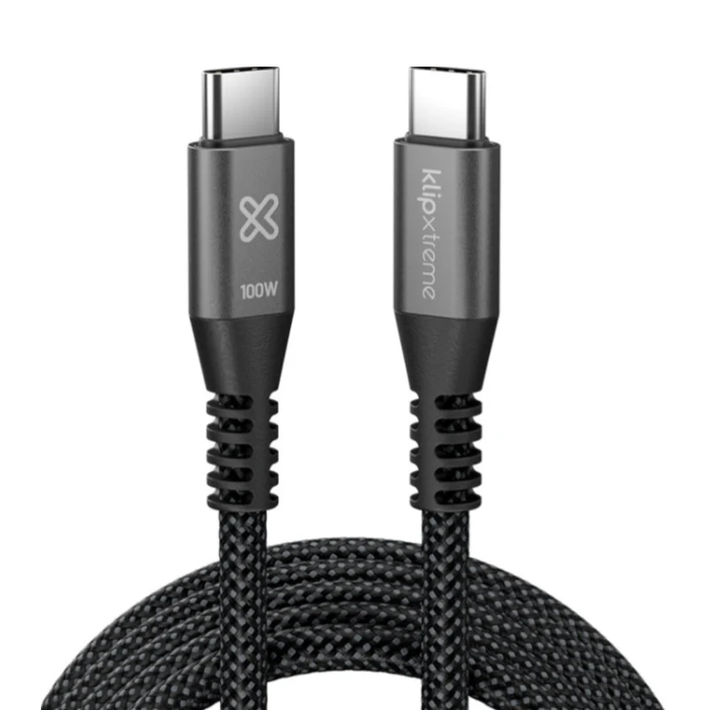 Klip Xtreme Cable USB 2.0 Tipo C a Tipo C 100 W 1.8 Metros, KAC-550-6FT