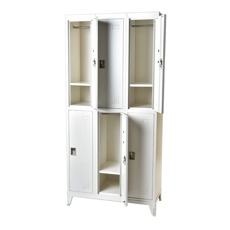 Ofigen Locker Metálico de 6 Puertas con Patas