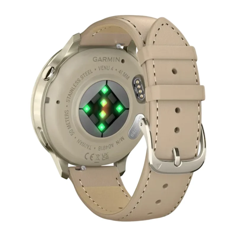 Garmin Smartwatch Venu 4 con Correa de Cuero y Correa de Silicona, 41 mm