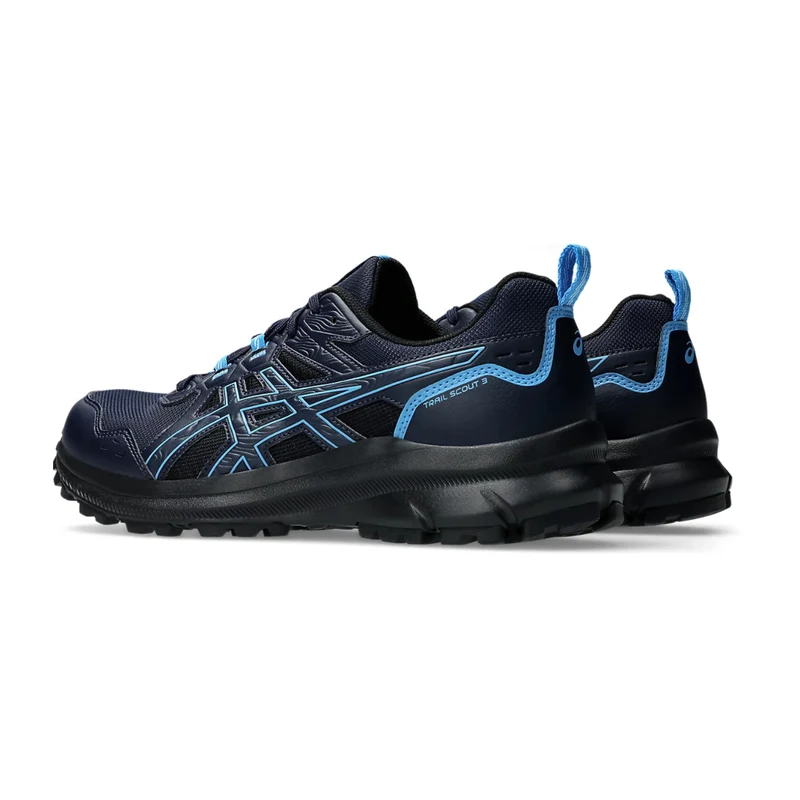 Asics Tenis Trail Scout 3 Negro/Celeste, para Hombre