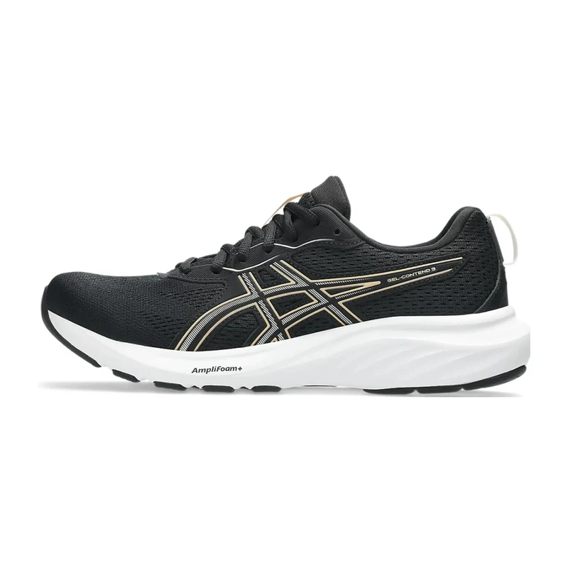 Asics Tenis Gel-Contend 9 Negro/Crema, para Mujer