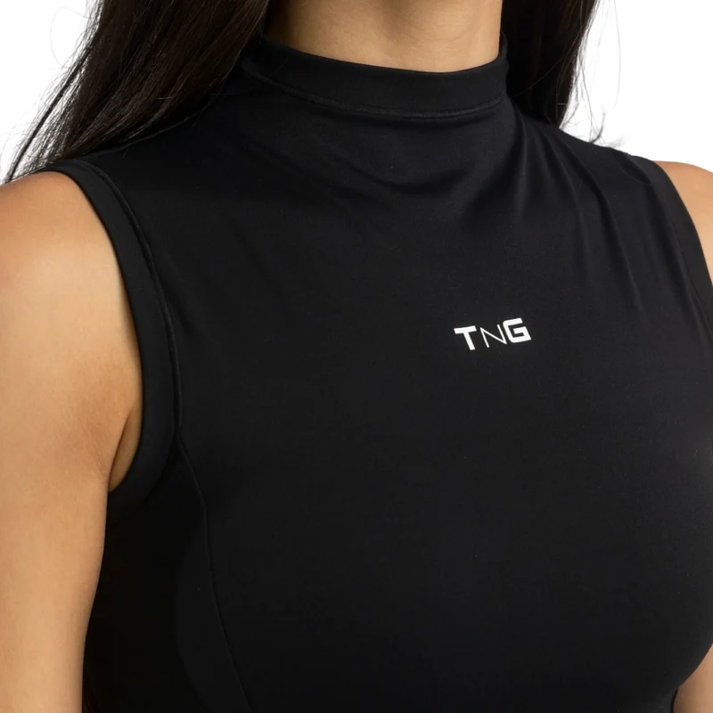 TNG Blusa Deportiva Pulse Tank Negro, para Mujer