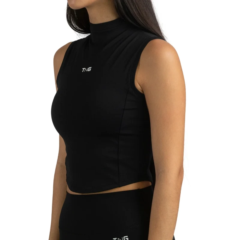 TNG Blusa Deportiva Pulse Tank Negro, para Mujer