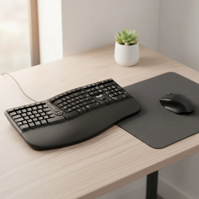 Nova Teclado Alámbrico Ergonómico en Español, KMYV82U0001C