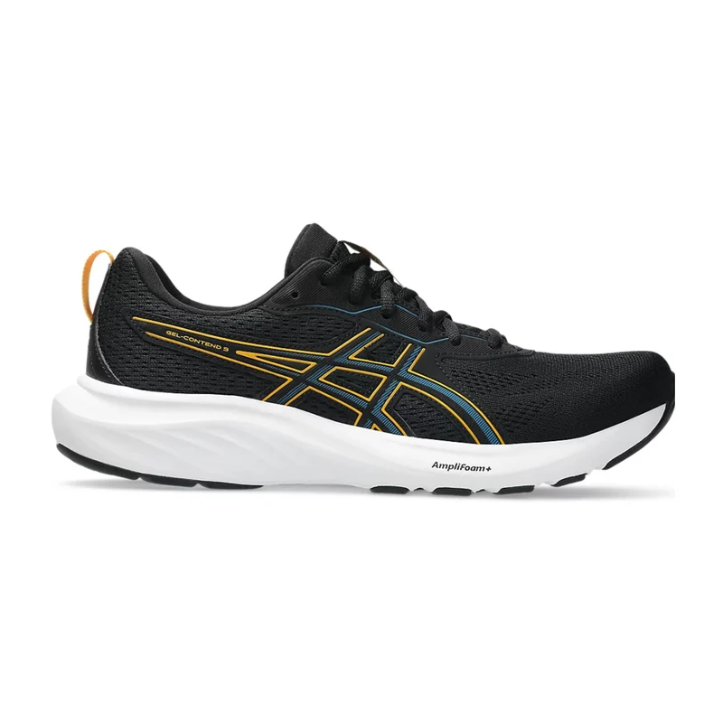 Asics Tenis Gel-Contend 9 Negro/Verde/Amarillo, para Hombre