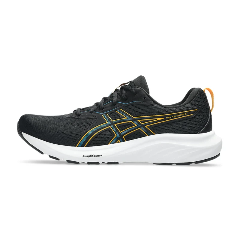 Asics Tenis Gel-Contend 9 Negro/Verde/Amarillo, para Hombre