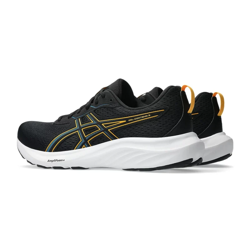 Asics Tenis Gel-Contend 9 Negro/Verde/Amarillo, para Hombre