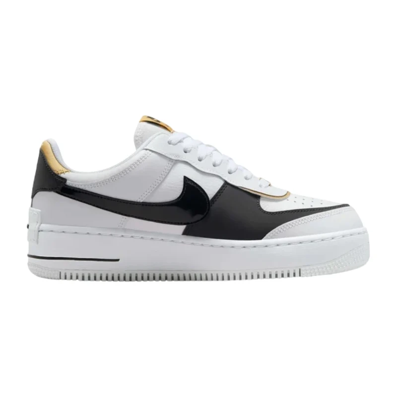 Nike Tenis Air Force 1 Shadow Blanco/Dorado, para Mujer