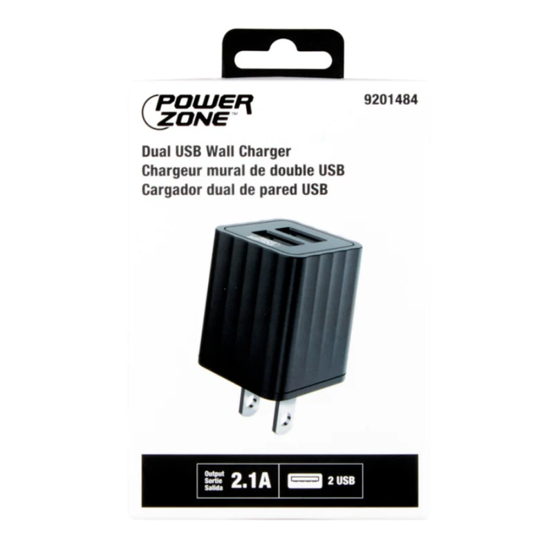 POWERZONE Cargador de Pared Dual USB 5V, KL-50210A