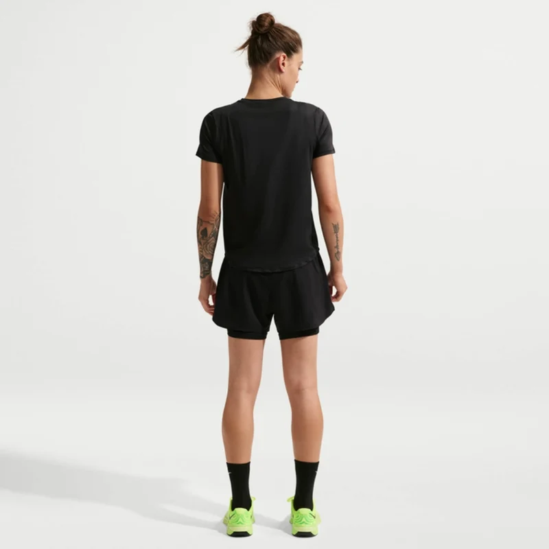 Nike Camiseta Deportiva Manga Corta One Classic Negro, para Mujer