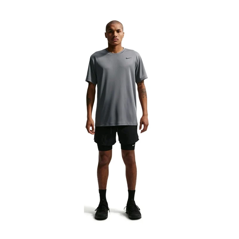 Nike Camiseta Deportiva Dri-FIT Flex Gris, para Hombre