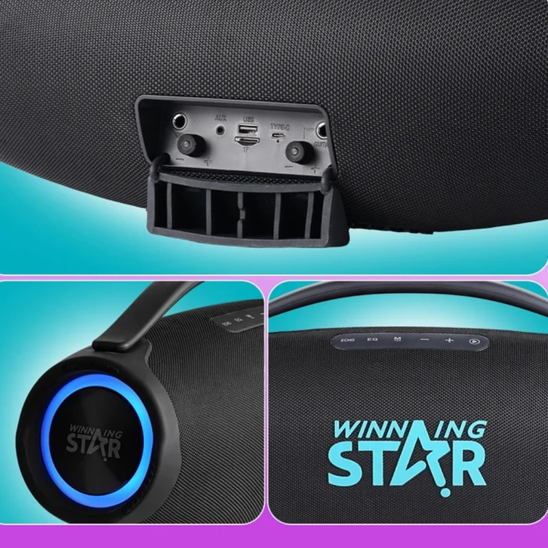 Winning Star Parlante Inalámbrico RGB 80W, St-8102