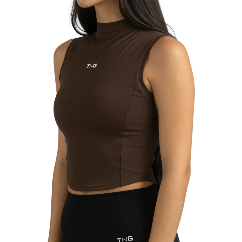 TNG Blusa Deportiva Pulse Tank Café, para Mujer