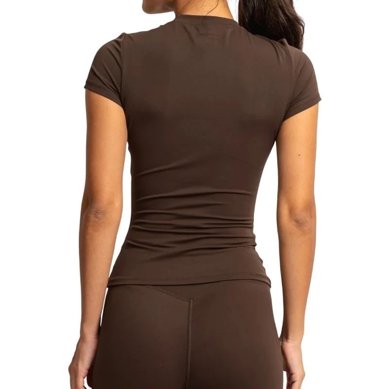 TNG Camiseta Manga Corta Pulse Café, para Mujer