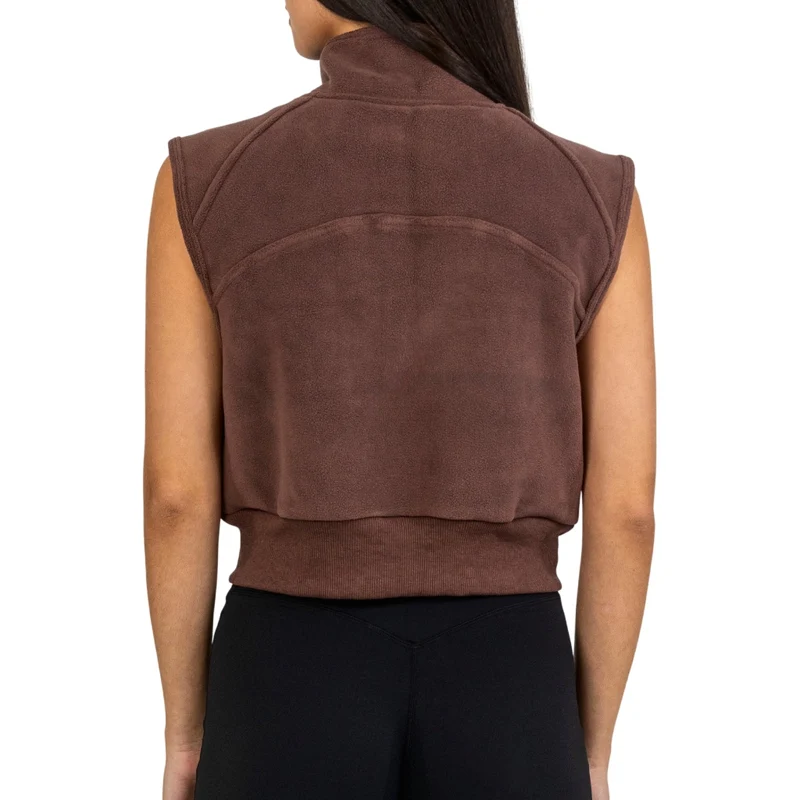 TNG Chaleco sin Mangas Fleece Vest Café, para Mujer