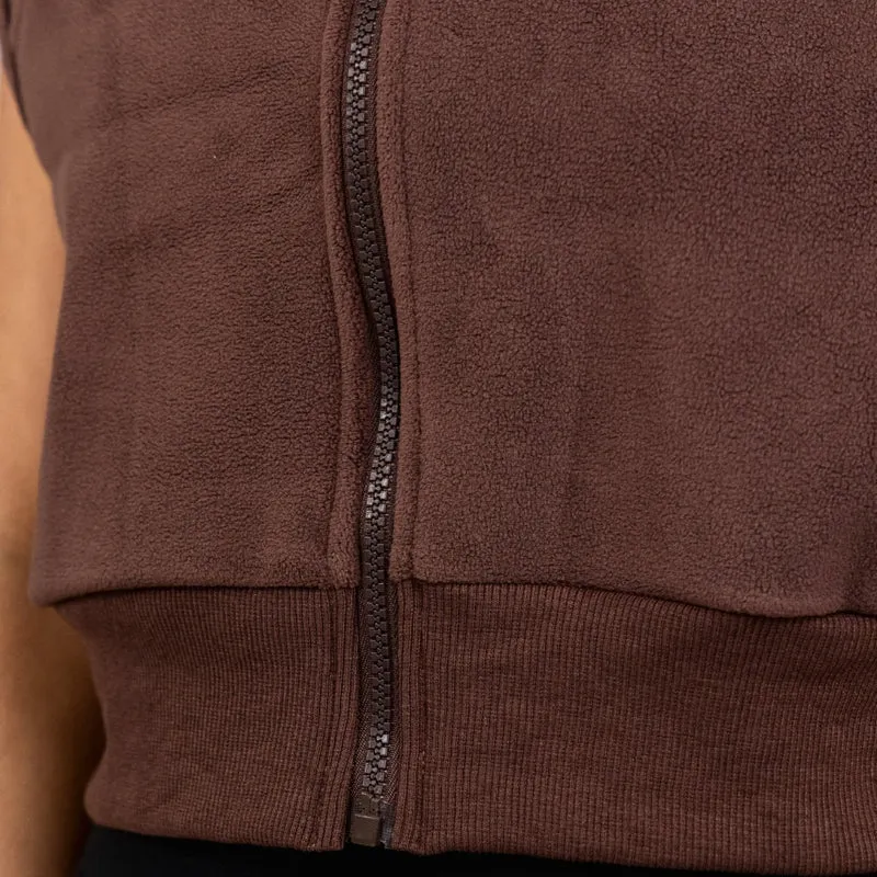 TNG Chaleco sin Mangas Fleece Vest Café, para Mujer