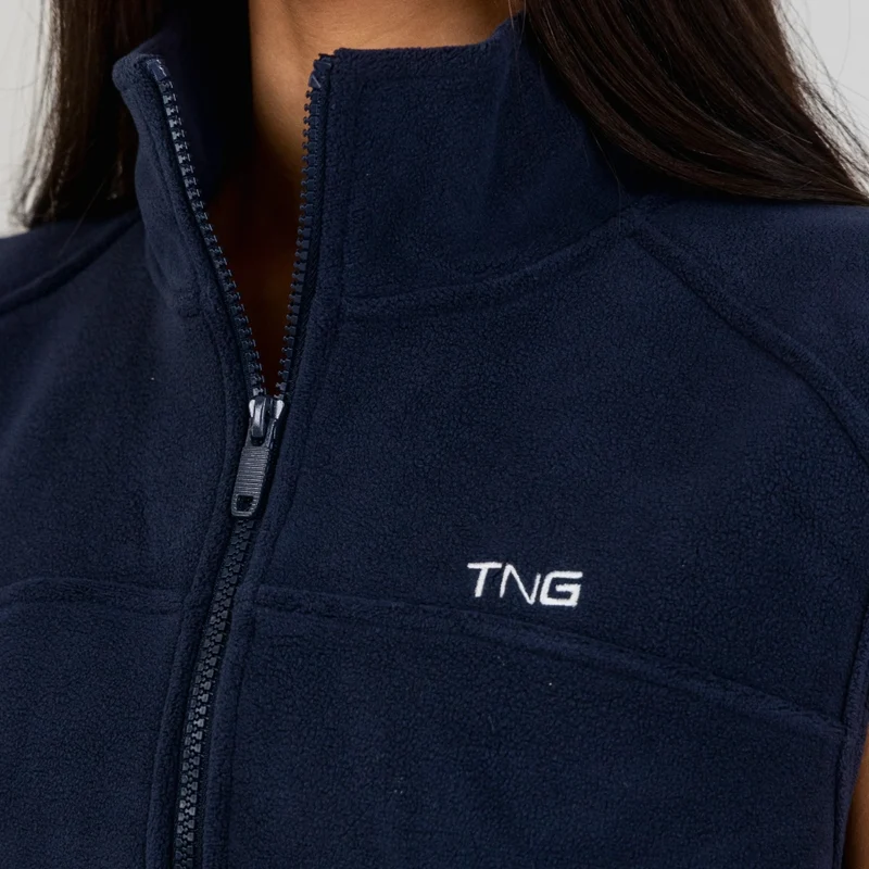 TNG Chaleco sin Mangas Fleece Vest Azul, para Mujer