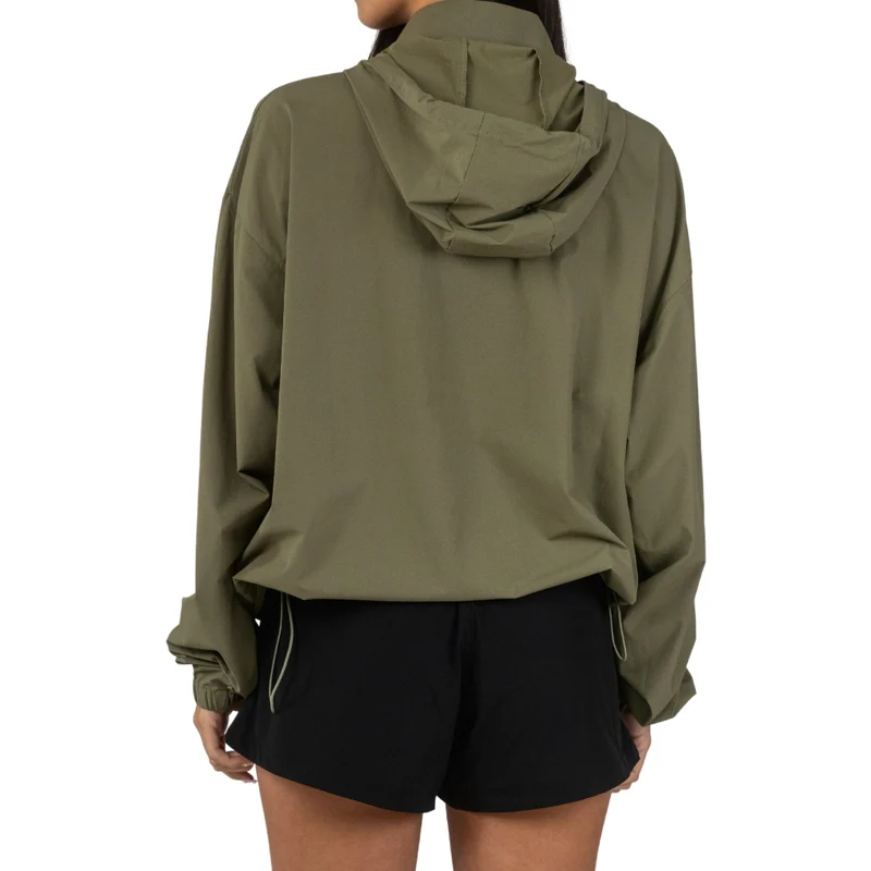 TNG Jacket con Capucha Windbreaker Verde, para Mujer