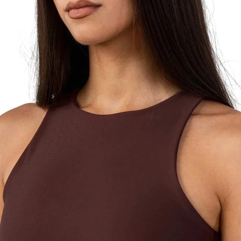 TNG Blusa sin Mangas Hight Neck Café, para Mujer