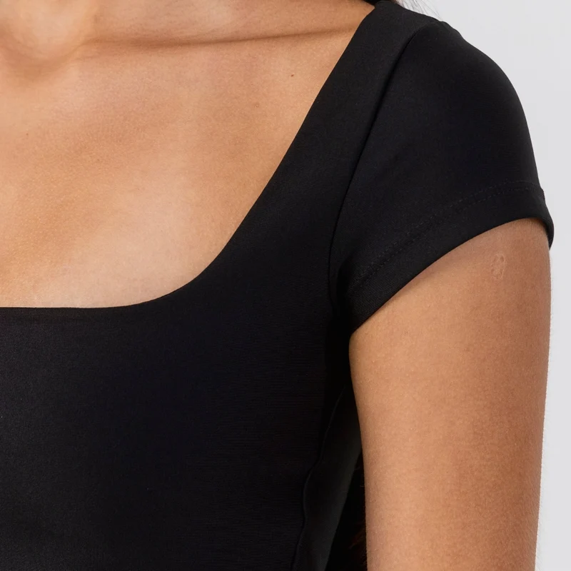 TNG Top Basic Sleeve Negro, para Mujer