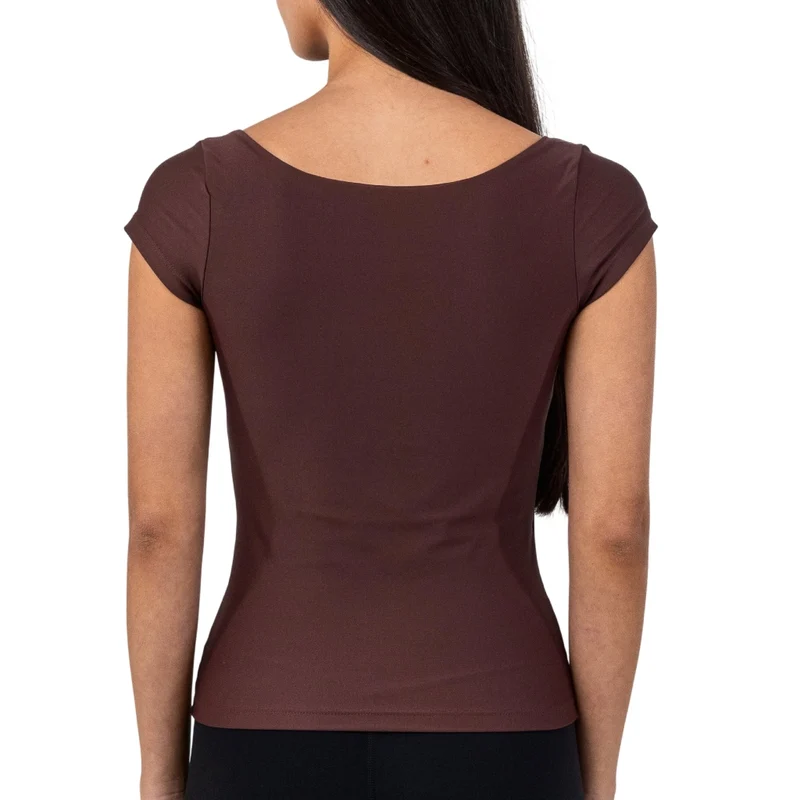 TNG Top Basic Sleeve Café, para Mujer