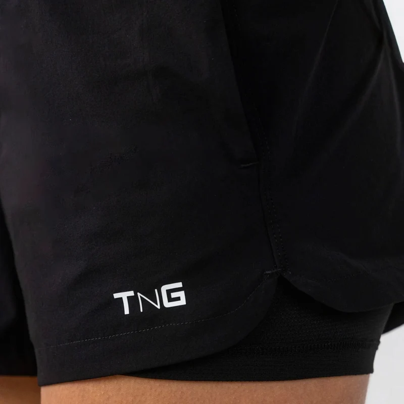 TNG Short 4" Speed 2 en 1 Negro, para Mujer