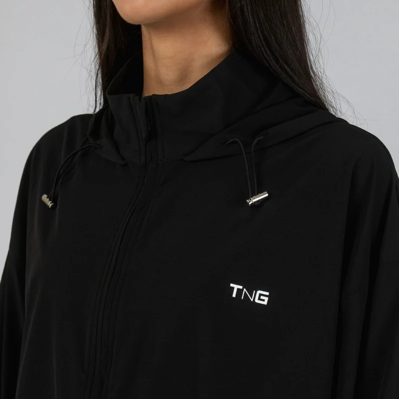 TNG Jacket con Capucha Windbreaker Negro, para Mujer