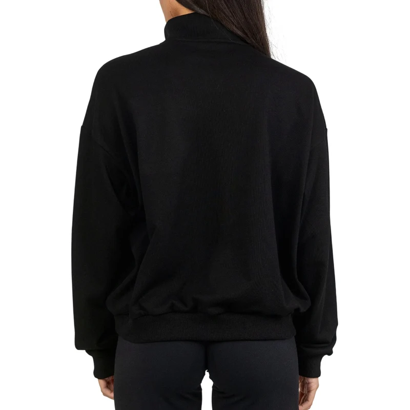 TNG Sweater Boxy Half Zip Negro, para Mujer
