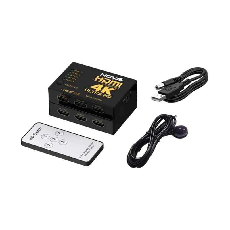 Nova Switch HDMI de 5 Puertos con Control Remoto, FAA39214001C