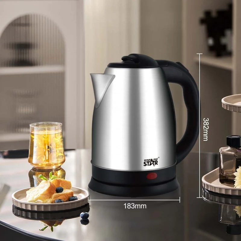 Winning Star Cafetera Eléctrica Acero Inoxidable 1.8 Litros, ST-2063