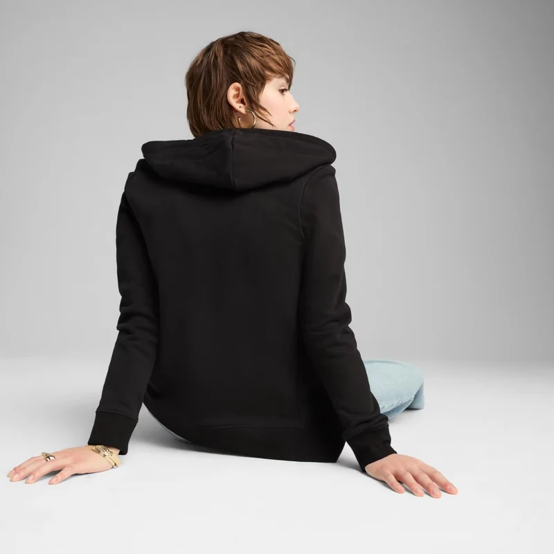 Puma Sudadera con Capucha Essentials Full-Zip Negro, para Mujer