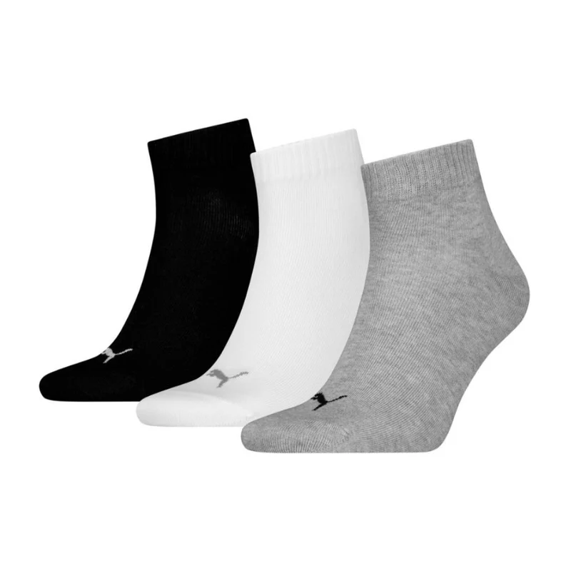 Puma Medias Cortas de Algodón Unisex, 3 Pares