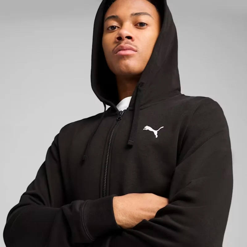 Puma Sudadera con Capucha Essentials Small Logo Negro, para Hombre