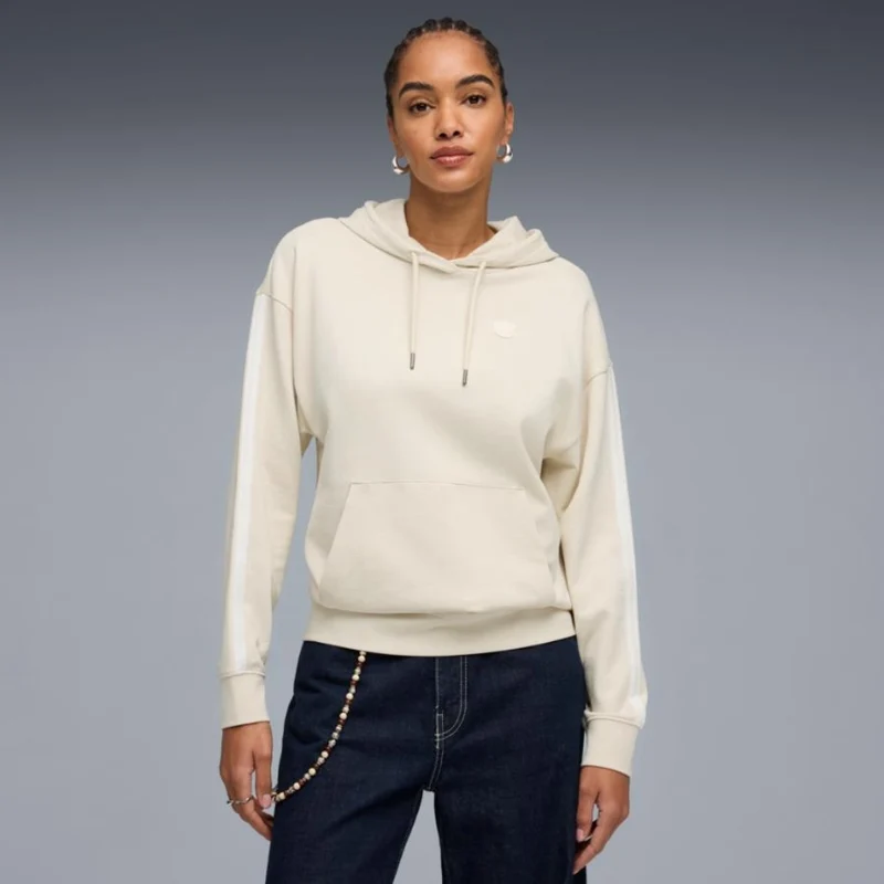 Puma Sudadera con Capucha Essentials Elevated Crema/Blanco, para Mujer