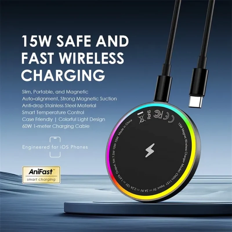 Oraimo Cargador Inalámbrico PowerDock Magnético, OWH-1151