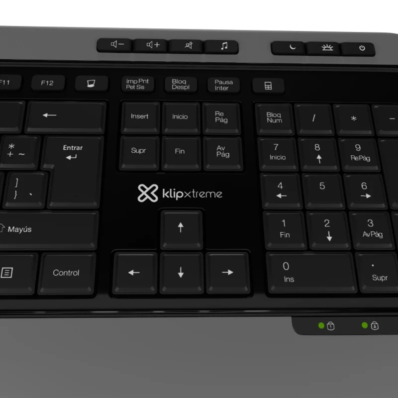 Klip Xtreme Set Teclado y Mouse Inalámbricos Magnifik en Español KBK-520, 2 Piezas