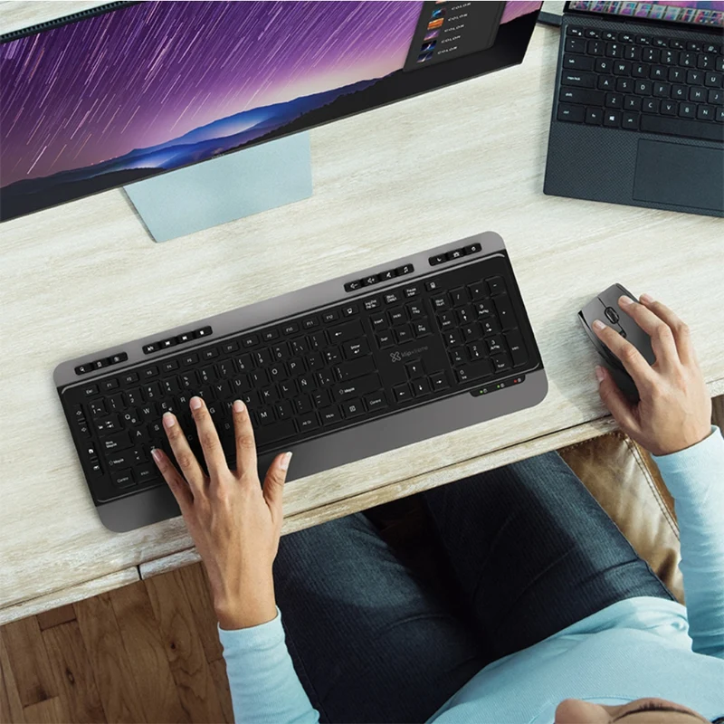 Klip Xtreme Set Teclado y Mouse Inalámbricos Magnifik en Español KBK-520, 2 Piezas