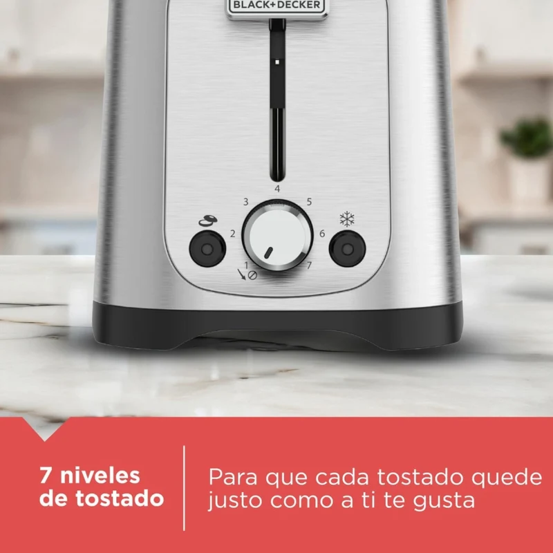 Black & Decker Tostador de Pan 2 Rebanadas, TR1227-0SDLA