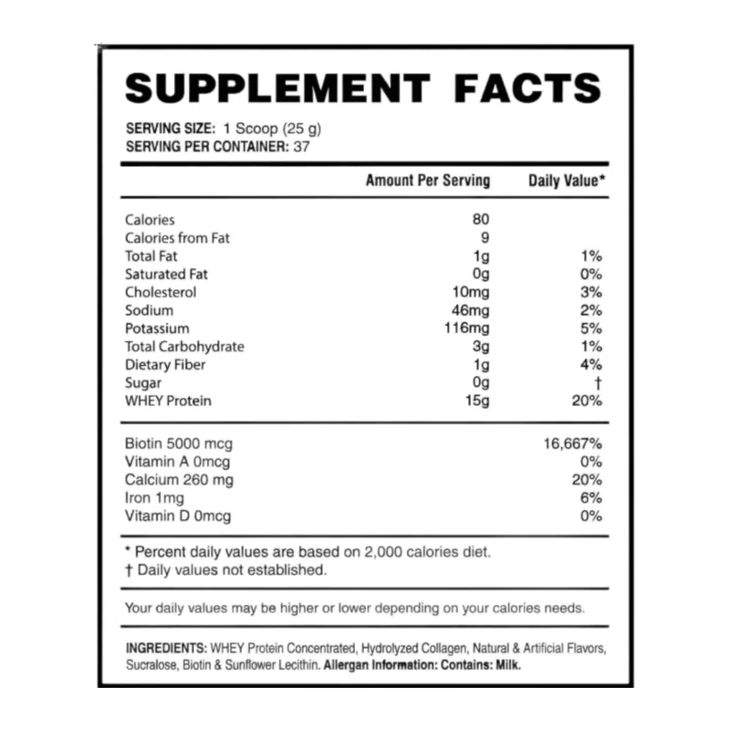 LanderFit Suplemento Alimenticio Proteína con Colágeno y Biotina para Mujer, 2 Libras