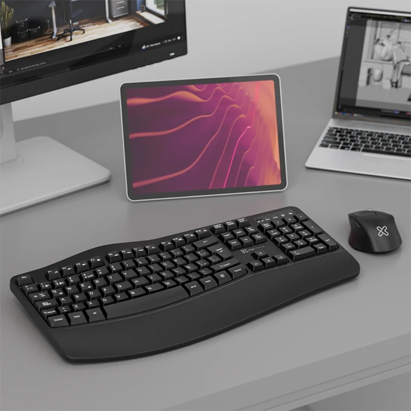 Klip Xtreme Kit Teclado y Mouse Inalámbrico ErgoLink Duo, KBK-760