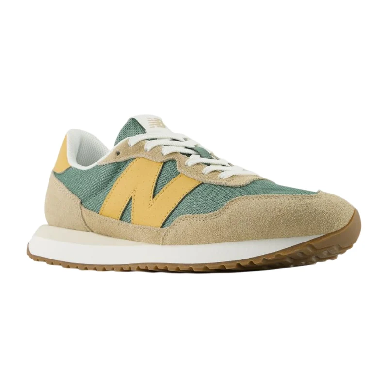 New Balance Tenis 237 Café/Verde/Amarillo, para Hombre