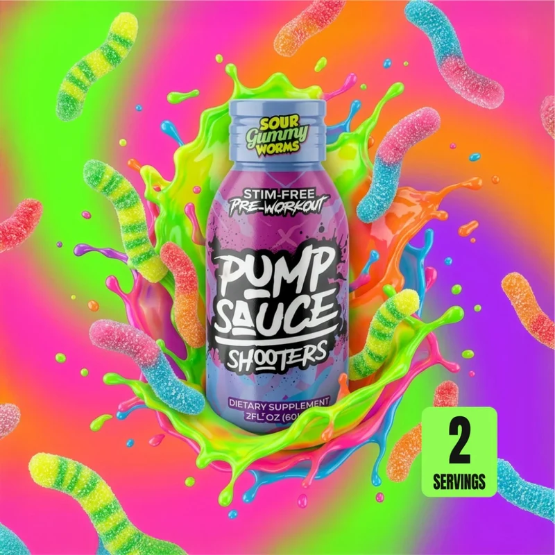 Pump Sauce Bebida Deportiva Pre-Working Sauce Shooters 60 ml, 12 Unidades
