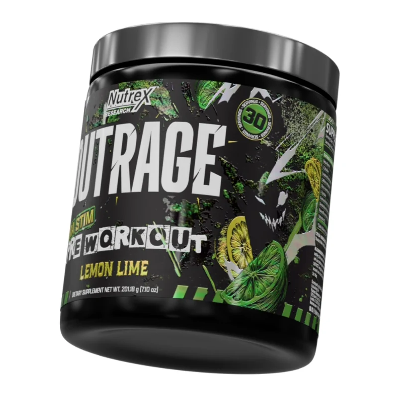 Nutrex Suplemento Deportivo Outrage Pre-Entrenamiento, 30 Porciones