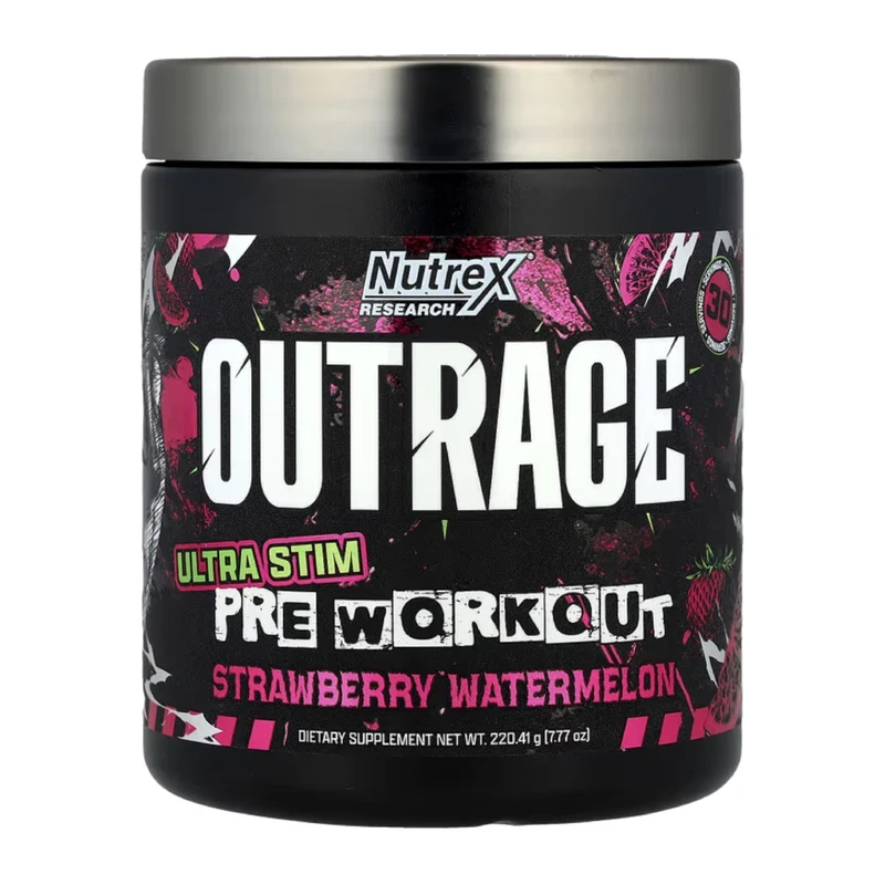 Nutrex Suplemento Deportivo Outrage Pre-Entrenamiento, 30 Porciones