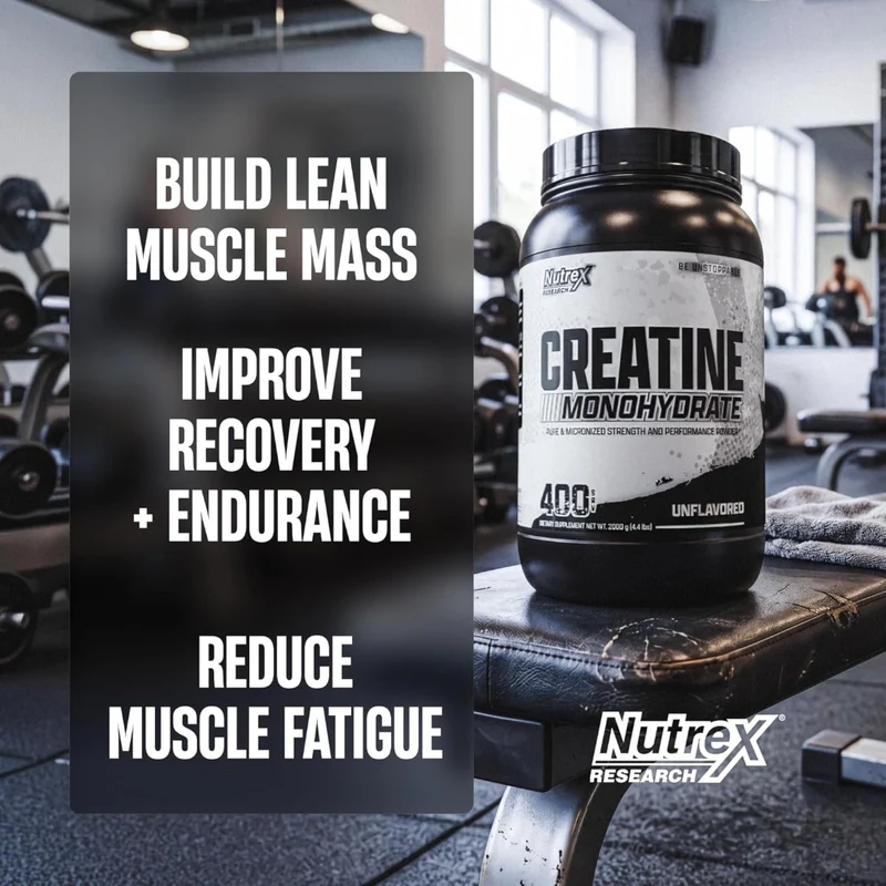 Nutrex Suplemento Deportivo Creatina Monohidratada, 400 Porciones